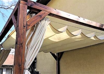 Roleta rzymska Rozsuwane zadaszenie tarasu