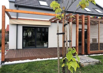 Roleta rzymska Rozsuwane zadaszenie tarasu